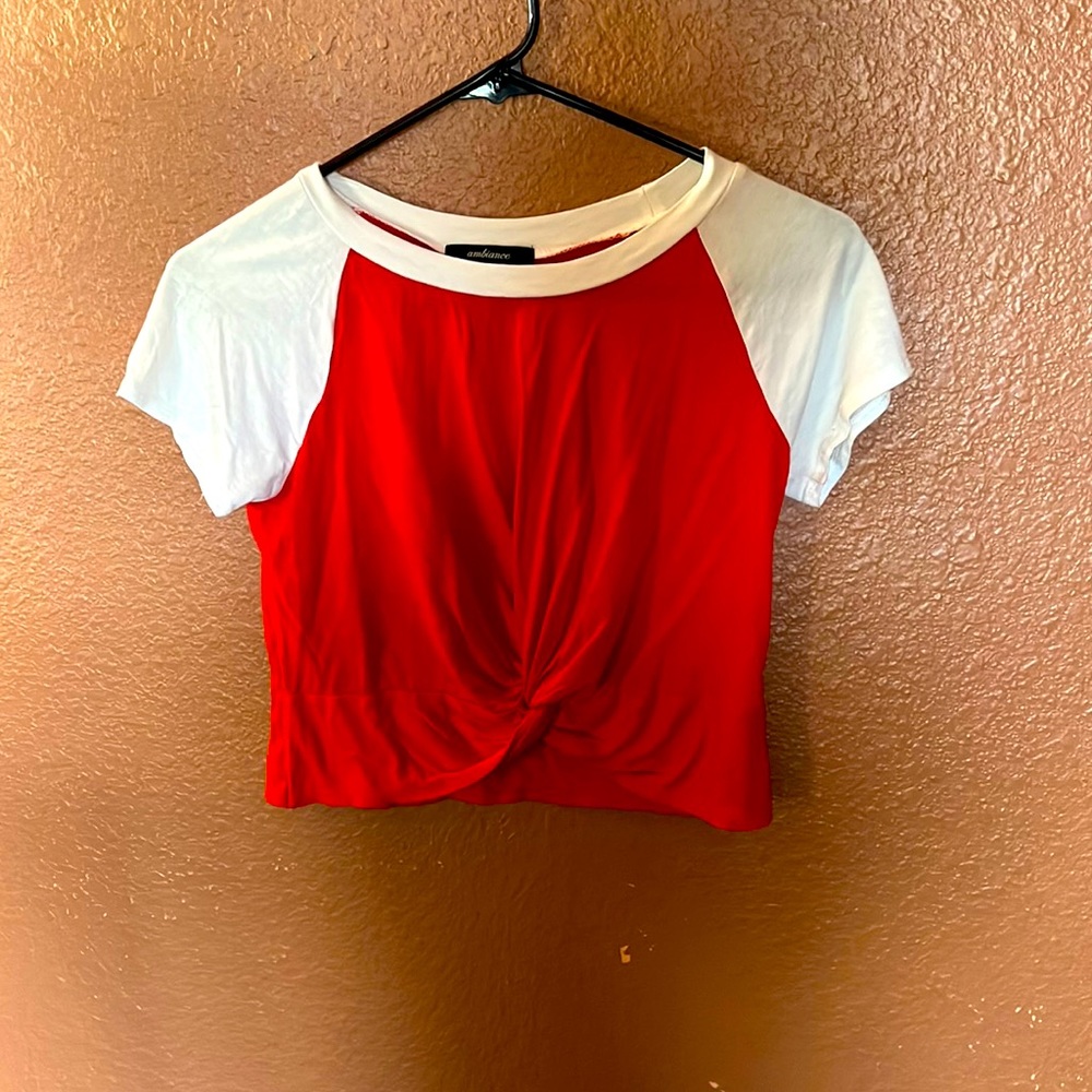 Red crop top